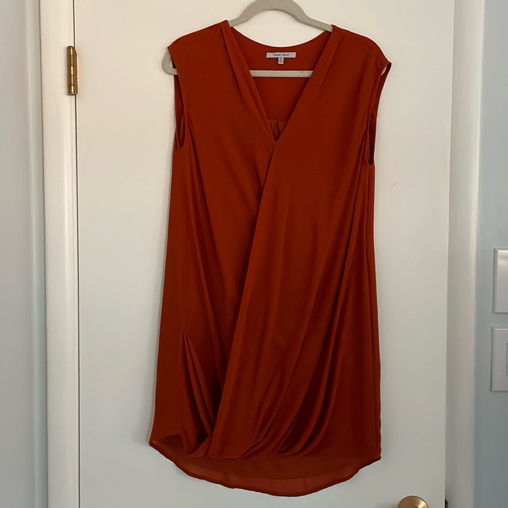 Burnt sienna mid length dress